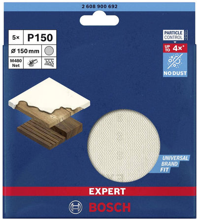 Bosch 5x Expert M480 Schleifnetz für Exzenterschleifer 1...