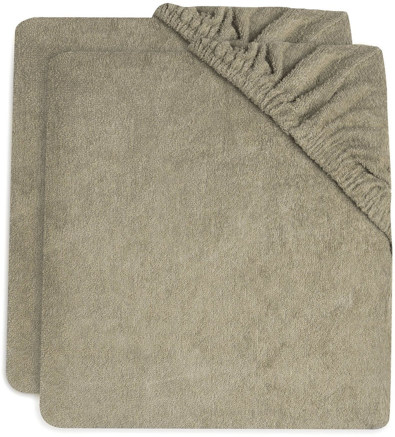 Jollein Wickelauflagenbezug Frottee 75x85cm olivgrün (2er Pack)