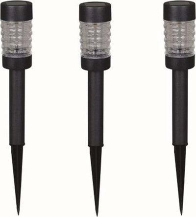 Luxform – rennes – Gartenlampen 3 Stück – Solar 5 Lumen – Edelstahl Anthrazit – angetrieben durch Solarenergie