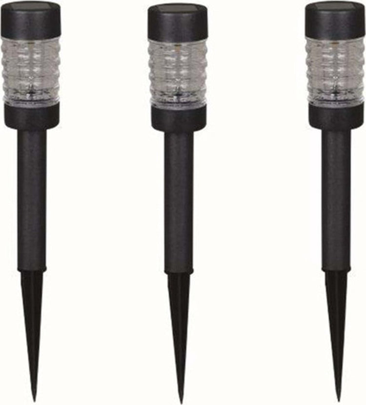 Luxform – rennes – Gartenlampen 3 Stück – Solar 5 Lumen – Edelstahl Anthrazit – angetrieben durch Solarenergie
