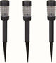 Luxform – rennes – Gartenlampen 3 Stück – Solar 5 Lumen – Edelstahl Anthrazit – angetrieben durch Solarenergie