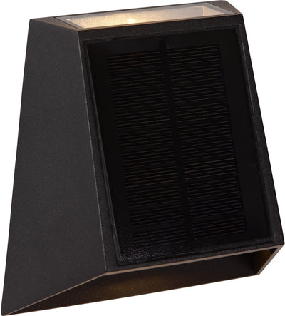 Lucide Luton - Wandleuchte - Solarenergie - LED dimmbar - 1x2W 2700K 3000K - IP54 - Bewegungs-Tag-Nacht-Sensor - Schwarz