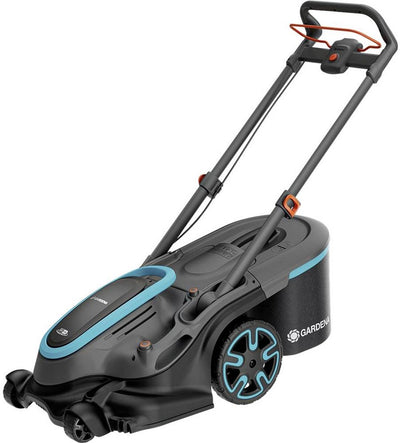 Gardena Powermax Duo 46 36V P4A Fertigset Akku-Rasenmäher Akku inkl. 2 Batterien, inkl. Ladegerät, mit Graskamm, verstellbar