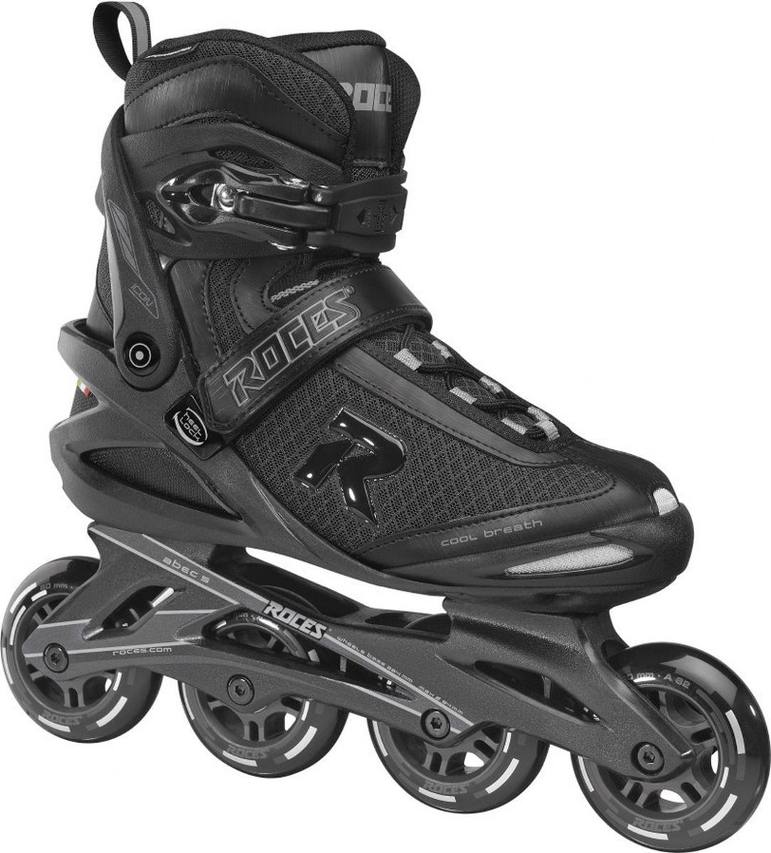 Icon Inlineskates Softboot Herren 80 mm 82A Schwarz Größe 46