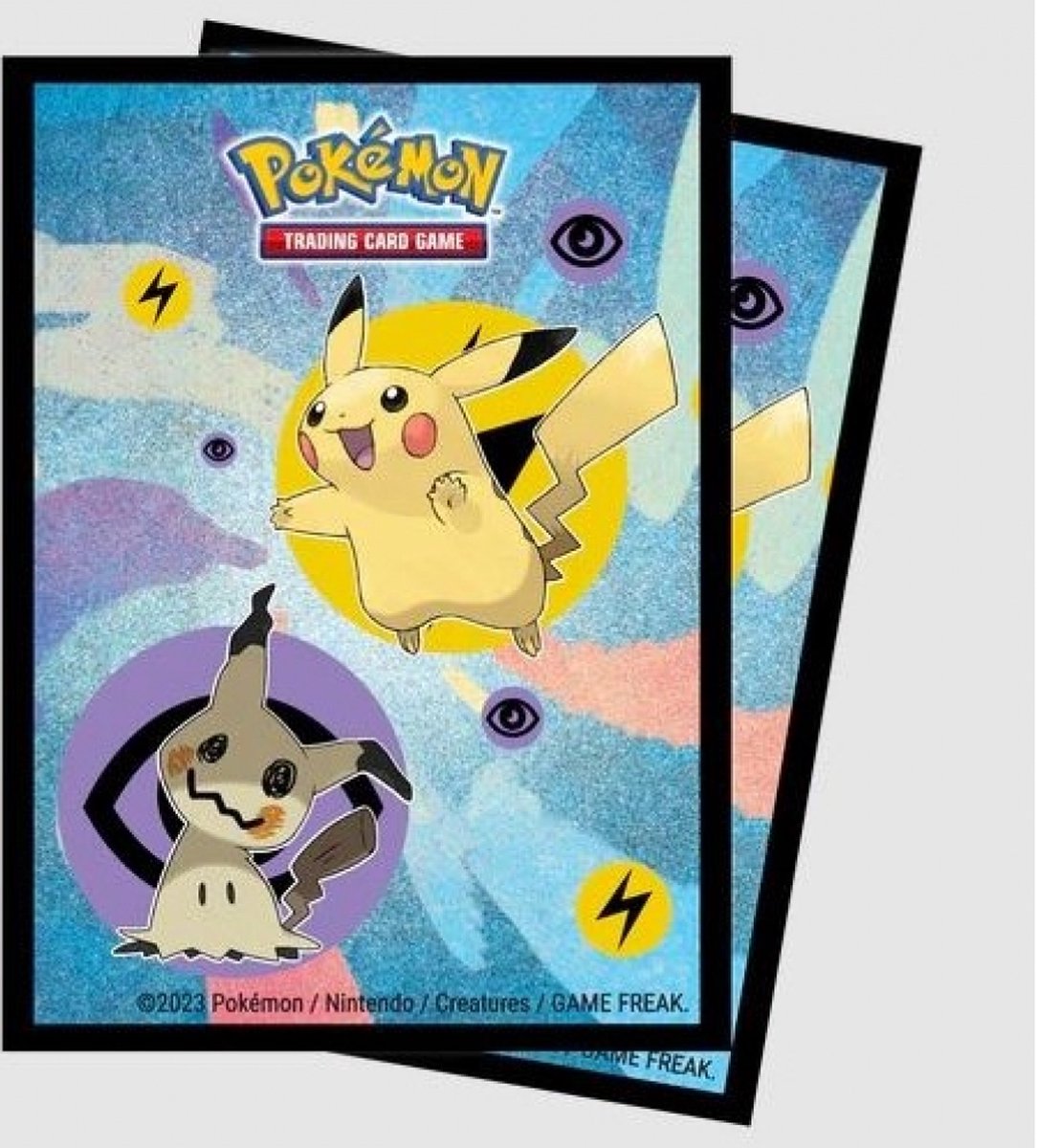 Ultrapro Ultra Pro – Pokémon TCG – 65 Kartenhüllen in Standardgröße – Pikachu und Mimikyu (63 x 89 mm)