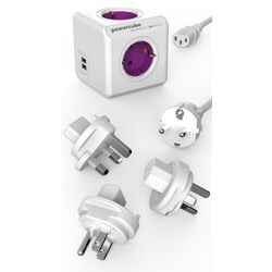 Steckdosenleiste Allocacoc Powercube weiß lila