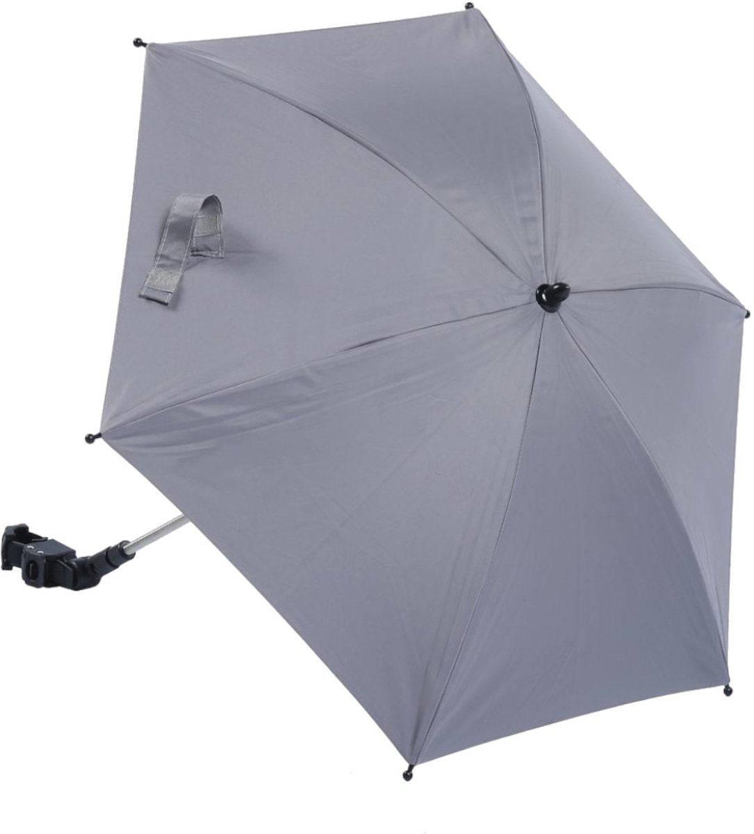 Titan-Baby-Sonnenschirm für Babys aus Titan mit Universalklemme, UV-Schutz 50+ – mittelgrau