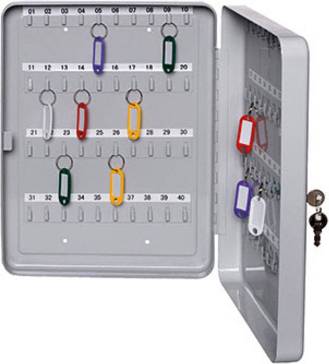Alco Schlüsselschrank - 200x160x80mm - grau - für 20 Schlüssel - al-890-33