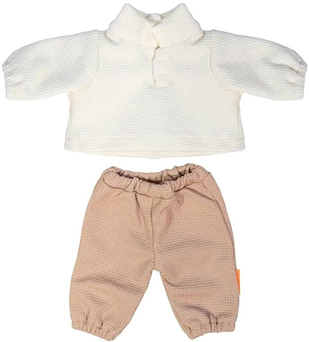Miniland Puppenkleidung Pullover und Hose 38cm rosa Baumwolle.