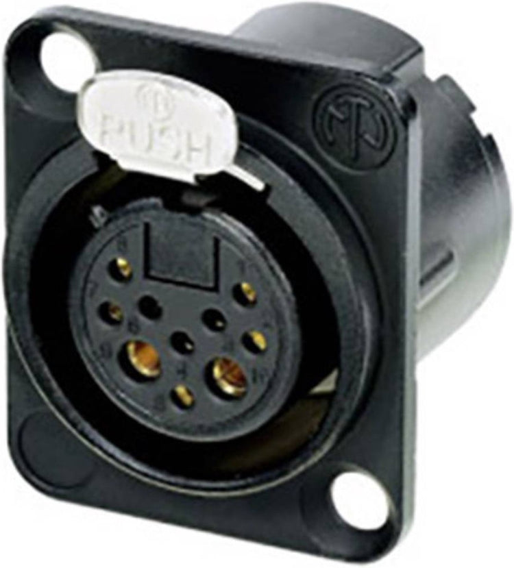 Neutrik NC10FD-LX-B-CON XLR-Steckerflansch, Kontakte gerade Polzahl: 10 schwarz 1 Stück(e)