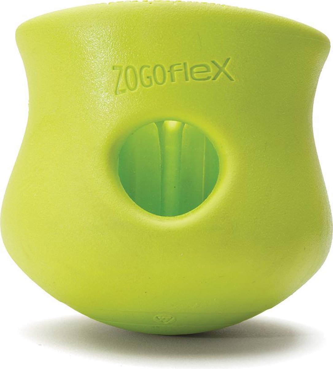 West Paw Toppl Zogoflex – starkes Hundespielzeug – Slowfeeder – grün – groß – 10 cm