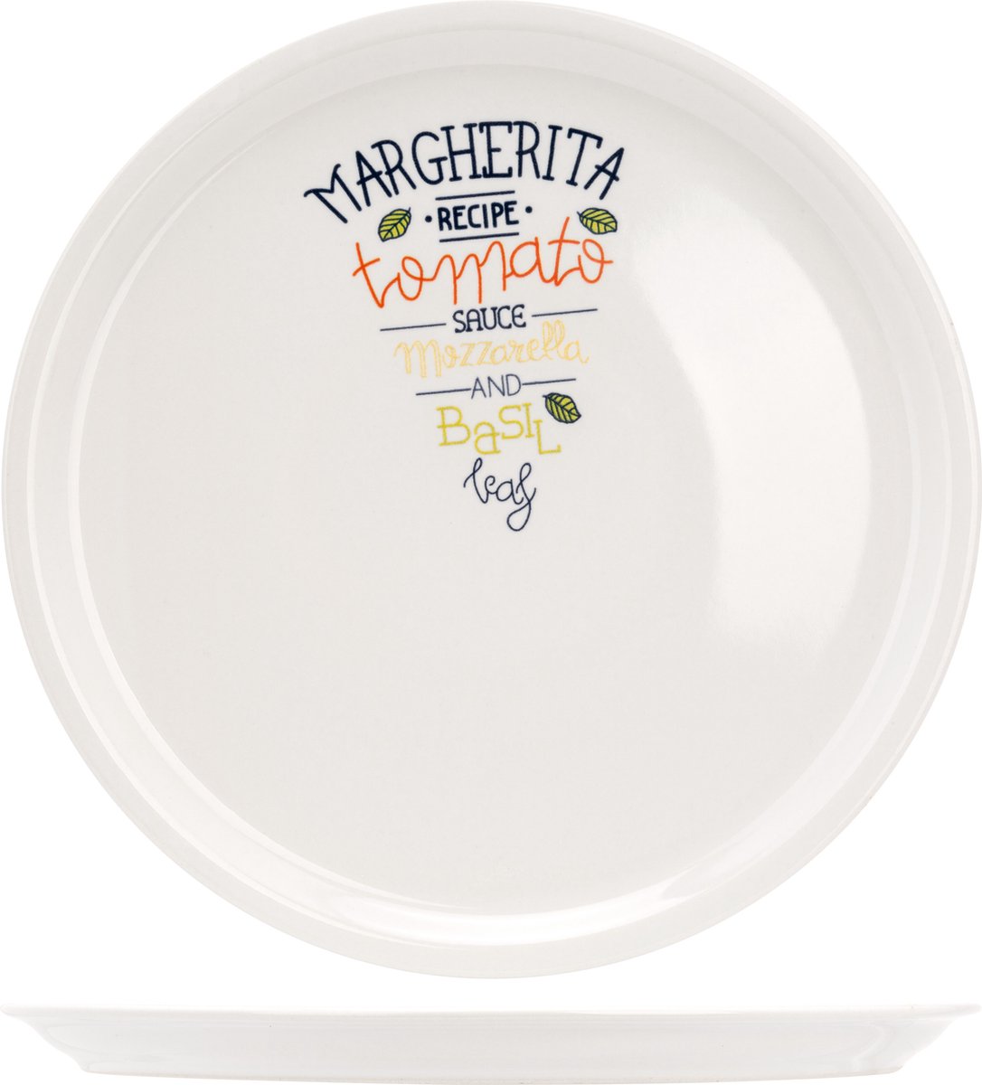 Gemütlicher, trendig dekorierter Pizzateller – ø 30 cm