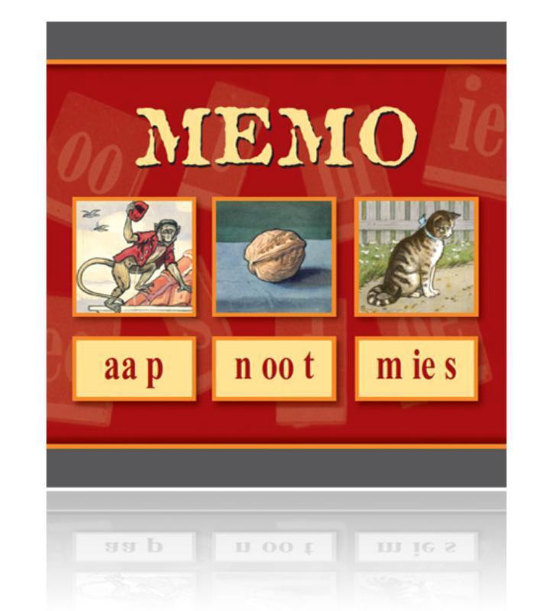 Memo-Spiel – Affe, Nuss, Mies