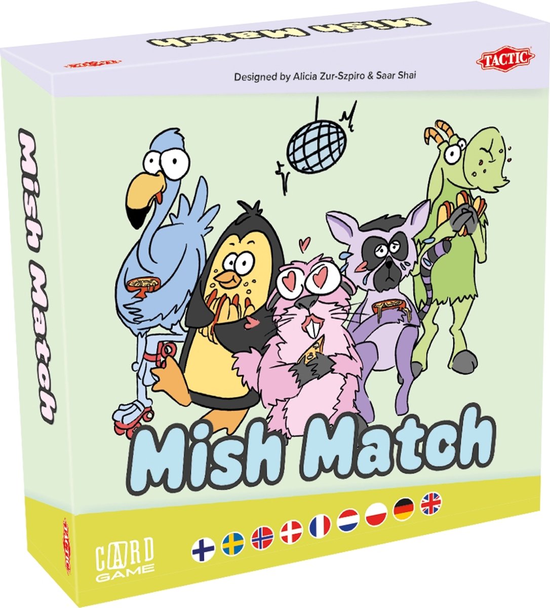 Tactic Mish Match – Kartenspiel – schnelles Reaktionsspiel und Matching-Spiel – lustiges Familienspiel – 2–6 Spieler – hohe skandinavische Qualität