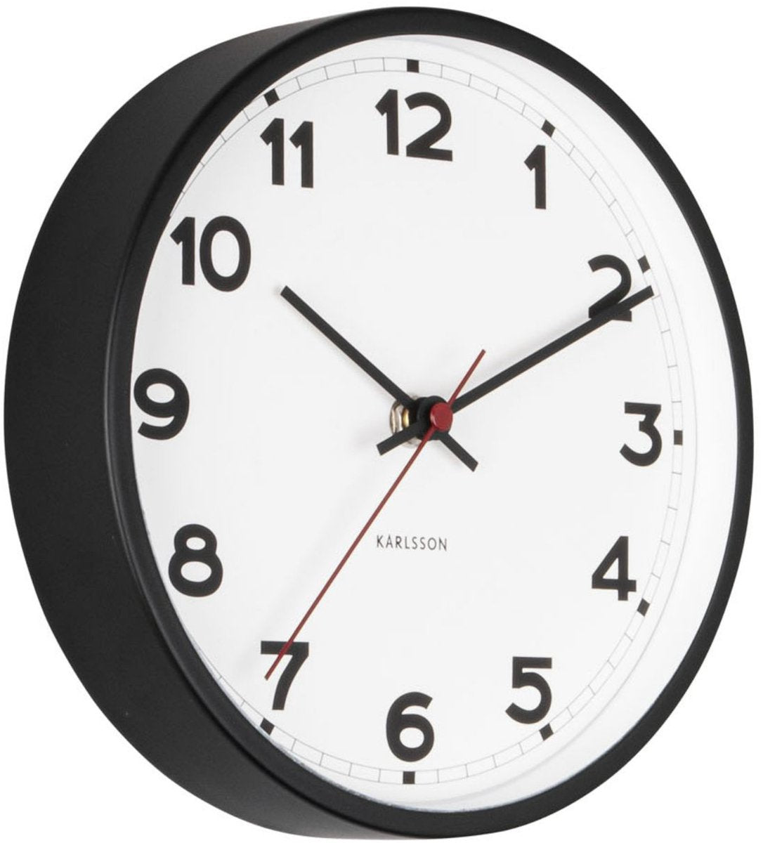 Karlsson Wanduhr New Classic - klein - weiß - ø20cm - modern