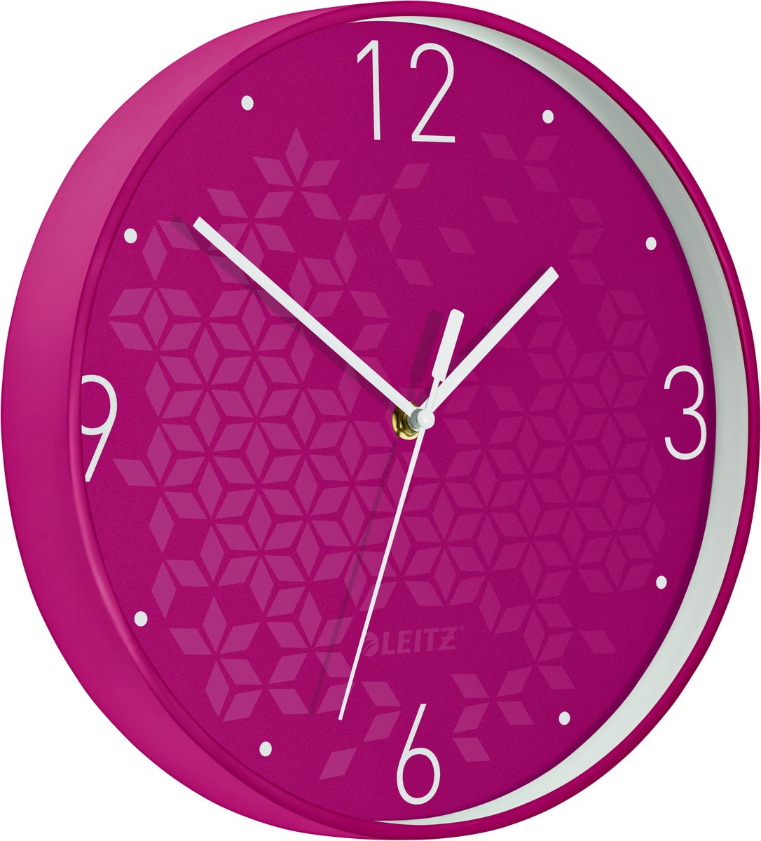 Leitz wow stille Wanduhr modern - rosa
