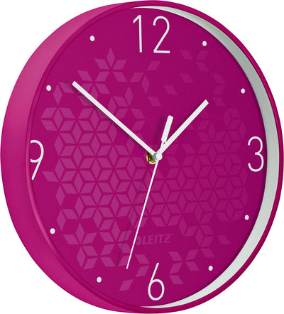 Leitz wow stille Wanduhr modern - rosa