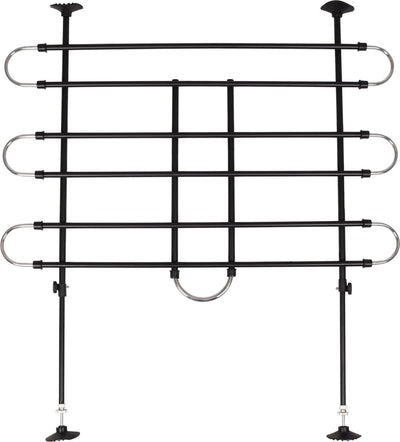 Flamingo Auto-Sicherheitsbarriere Tara – verstellbar 100–160 cm breit x 75–130 cm hoch – schwarz – sicheres Reisen mit Hunden
