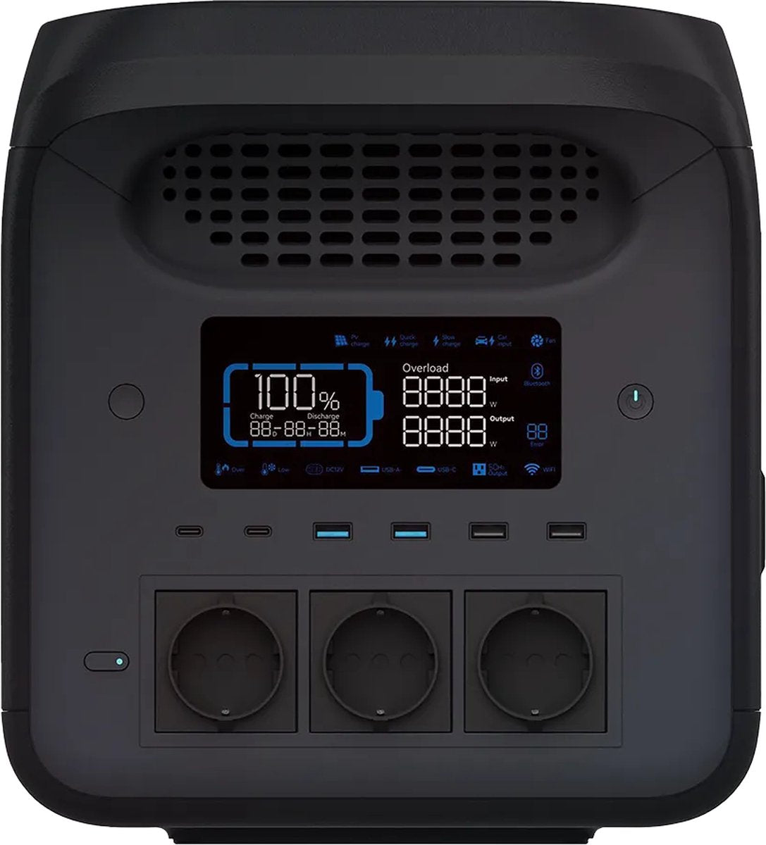Mestic Kraftwerk MPS-1800 – Nennleistung: 1800 W – Lifepo4-Batterie – Kapazität: 1226 WH
