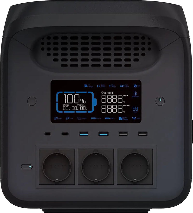 Mestic Kraftwerk MPS-1800 – Nennleistung: 1800 W – Lifepo4-Batterie – Kapazität: 1226 WH