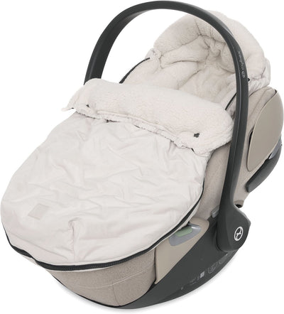 Jollein Fußsack für Autositz-Kinderwagen – geprägt – Baumwolle – 42 x 82 cm – Sand