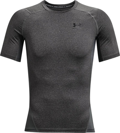 Under Armour UA HG Armour Comp SS Herren-Sportshirt – Grau – Schwarz