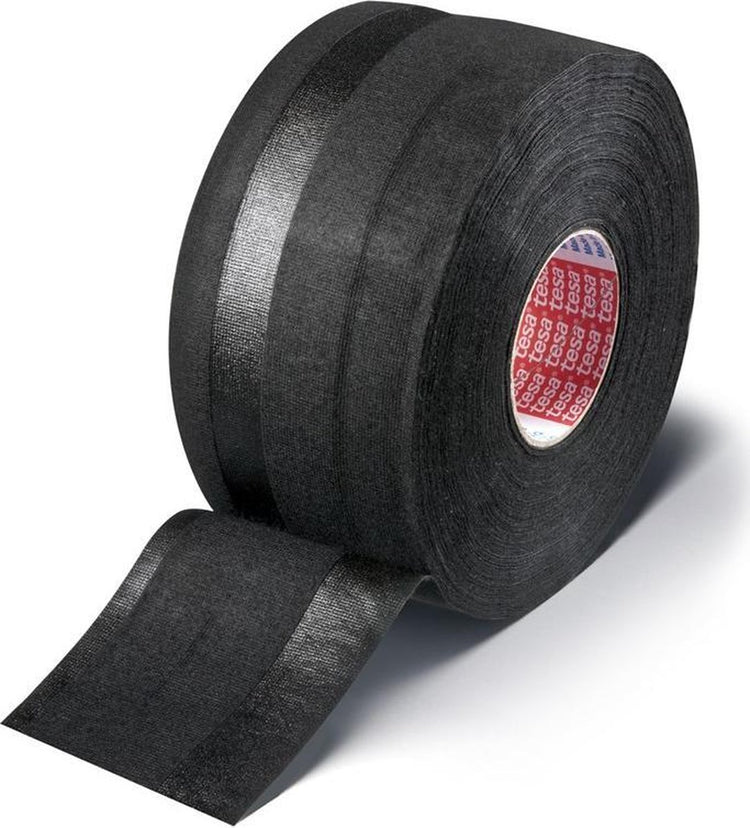 Tesa 51608 Kabelbündelband – PET-Vlies – schwarz – 19 mm x 15 m