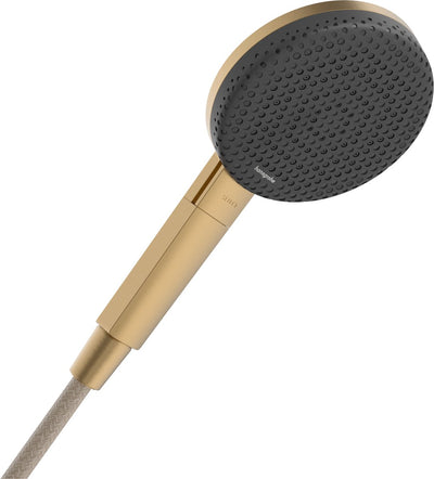 Hansgrohe Raindance Alive Select S – Handbrause – Auswahlknopfsteuerung – Größe 125 mm – 3 Sprühfunktionen – gebürstete Bronze