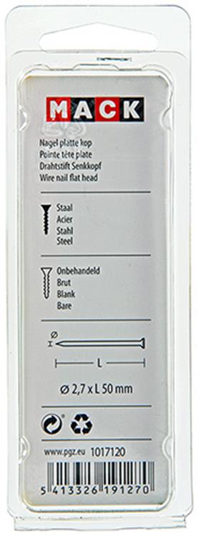 Mack 1017120 - Flachkopfnagel 100 gr 2,7 x 50 mm | 5 Stück