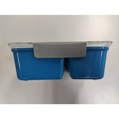 Lunchbox aus Kunststoff mit Gabel 20x15x7cm