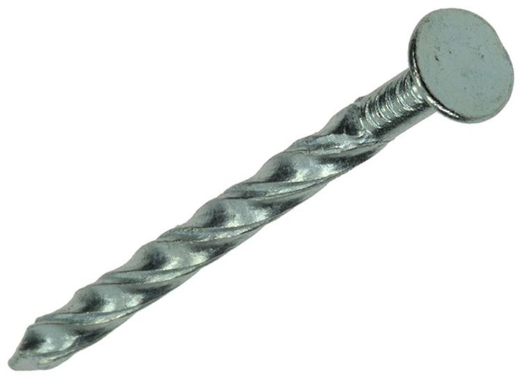 Mack 1017159 – gedrehter Nagel, verzinkt, 135 g, 3,0 x 50 mm | 5 Stück