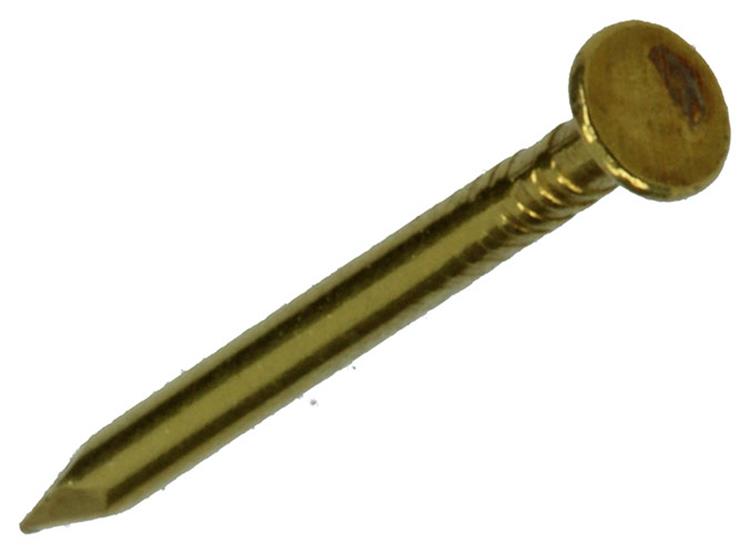 Mack 1017163 - Nagel Flachkopf Messing 20 gr1,5 x 20 mm | 10 Stück