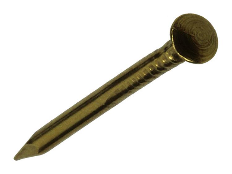 Mack 1017168 – Nagel konvexer Kopf Messing 20 gr 1,2 x 20 mm | 10 Stück