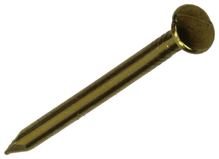 Mack 1017171 - Nagel konvexer Kopf Messing 20 gr 1,5 x 25 mm | 10 Stück