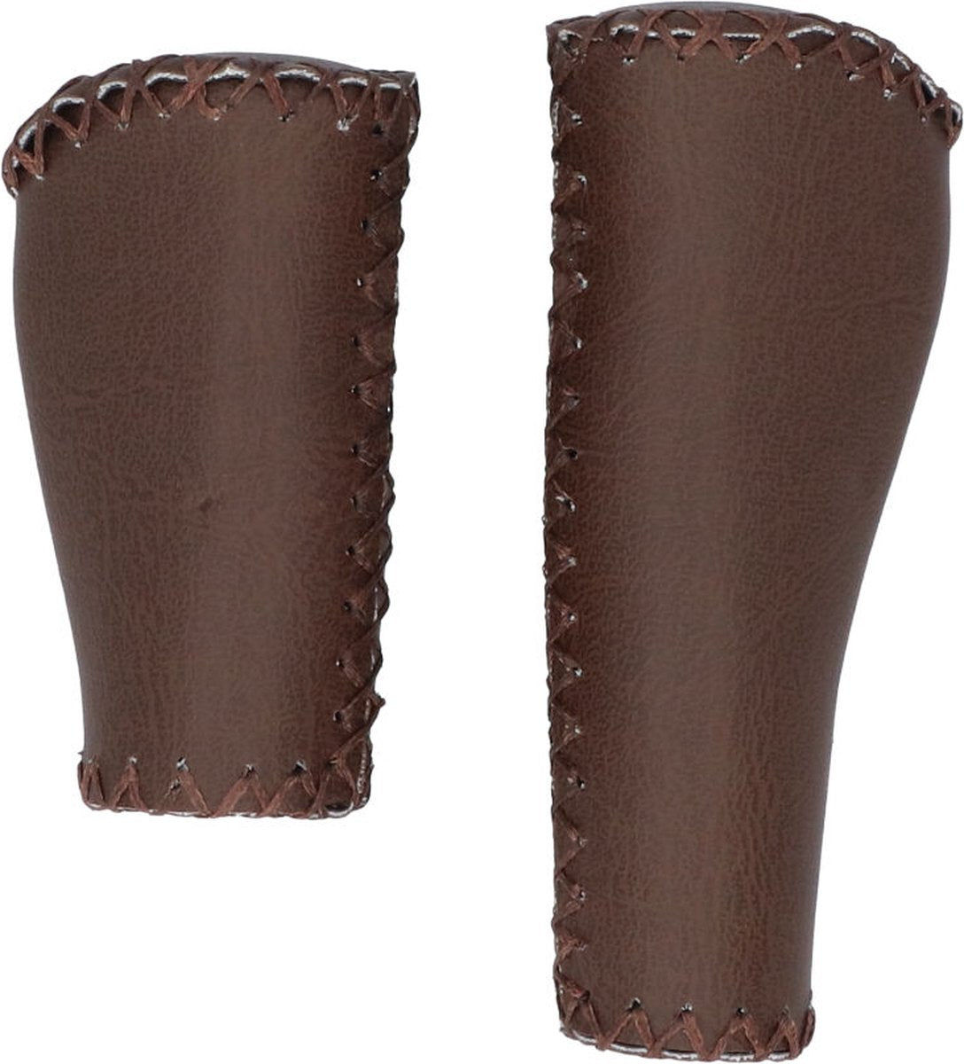 Dresco Fahrradgriffe Ergo-Leder 135 92 mm braun