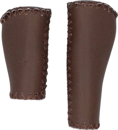 Dresco Fahrradgriffe Ergo-Leder 135 92 mm braun