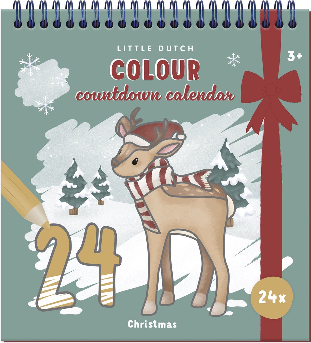 Little Dutch Weihnachts-Countdown-Kalender – Malbuch – kreatives Spielzeug – Weihnachtsdekoration