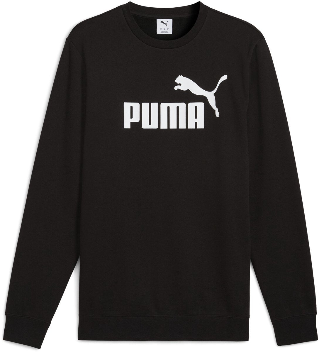 Puma ess Nr. 1 Logo Crew FL Herrenpullover – Schwarz