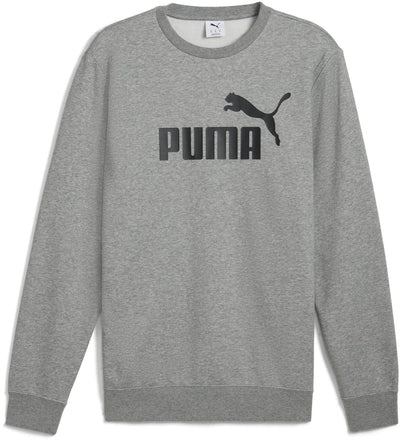 Puma ess Nr. 1 Logo Crew FL Herrenpullover – Mittelgrau meliert