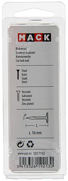 Mack 1017192 - Blocknagel aus verzinktem Stahl 50 gr16 mm | 10 Stück