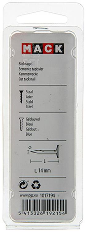 Mack 1017194 - Blocknagel Stahl gebläut 50 gr14 mm | 10 Stück