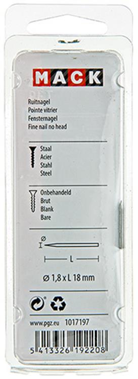 Mack 1017197 – Diamantnagel Stahl unbehandelt 50gr 1,8 x 18 mm | 10 Stück