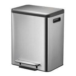 EKO EKO Pedal Bin Ecocasa 2x15 l Matte Silber -Colored