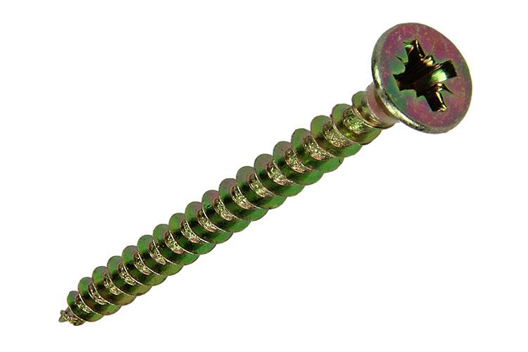 Mack 1017227 - Spanplattenschraube mit Kopf gelb 22 Stück 3,5 x 40 mm | 10 Stück