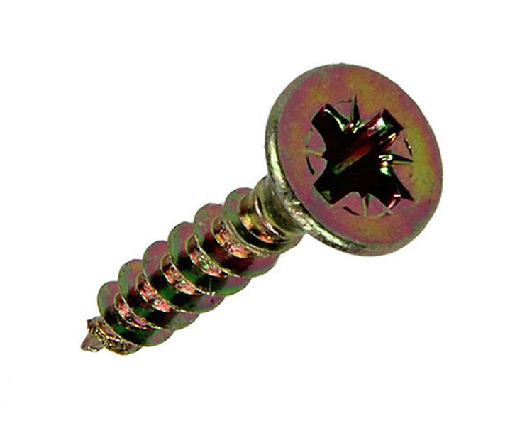 Mack 1017231 - Spanplattenschraube mit Kopf gelb 30 Stück 4,0 x 20 mm | 10 Stück