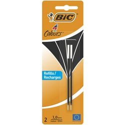 Nachfüllen von Bic-Kugelschreiber, 4-farbig, Schwarz