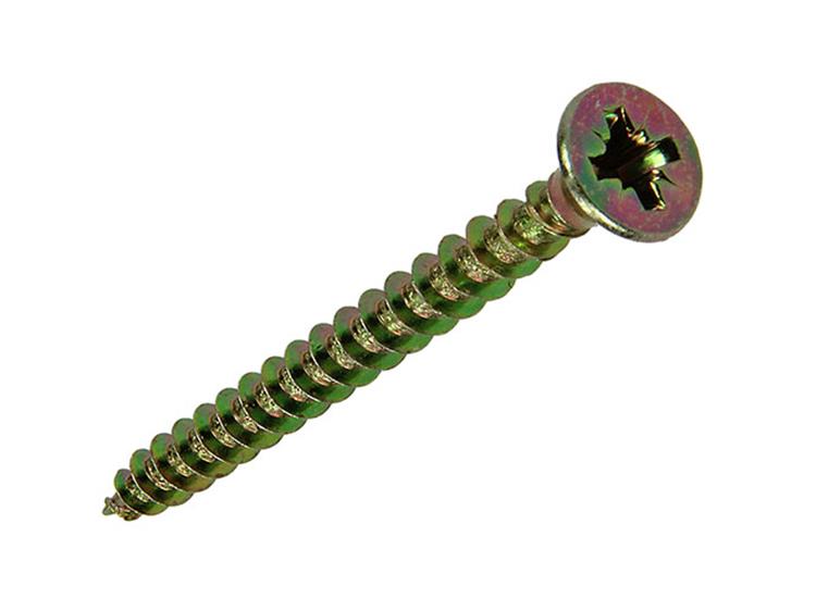 Mack 1017235 - Spanplattenschraube mit Kopf vergilbt 18 Stück 4,0 x 40 mm | 10 Stück