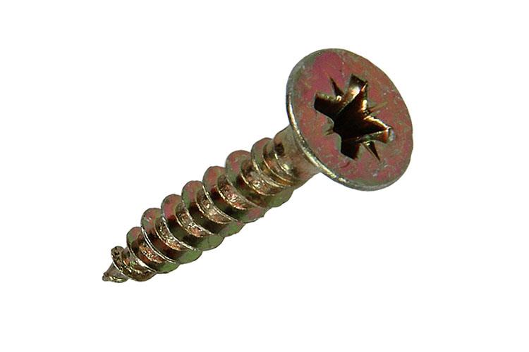 Mack 1017242 - Spanplattenschraube mit Kopf gelb 20 Stück 4,5 x 25 mm | 10 Stück