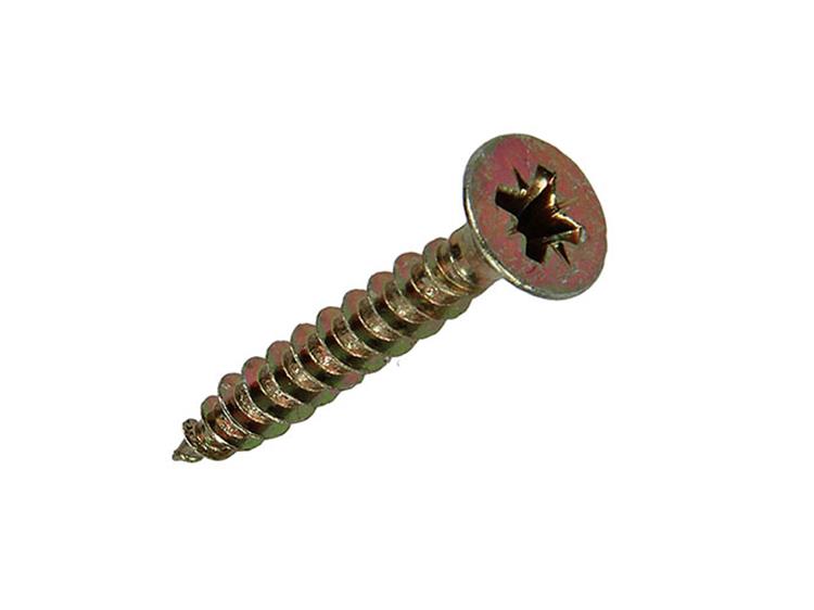 Mack 1017243 - Spanplattenschraube mit Kopf gelb plattiert 18 Stück 4,5 x 30 mm | 10 Stück