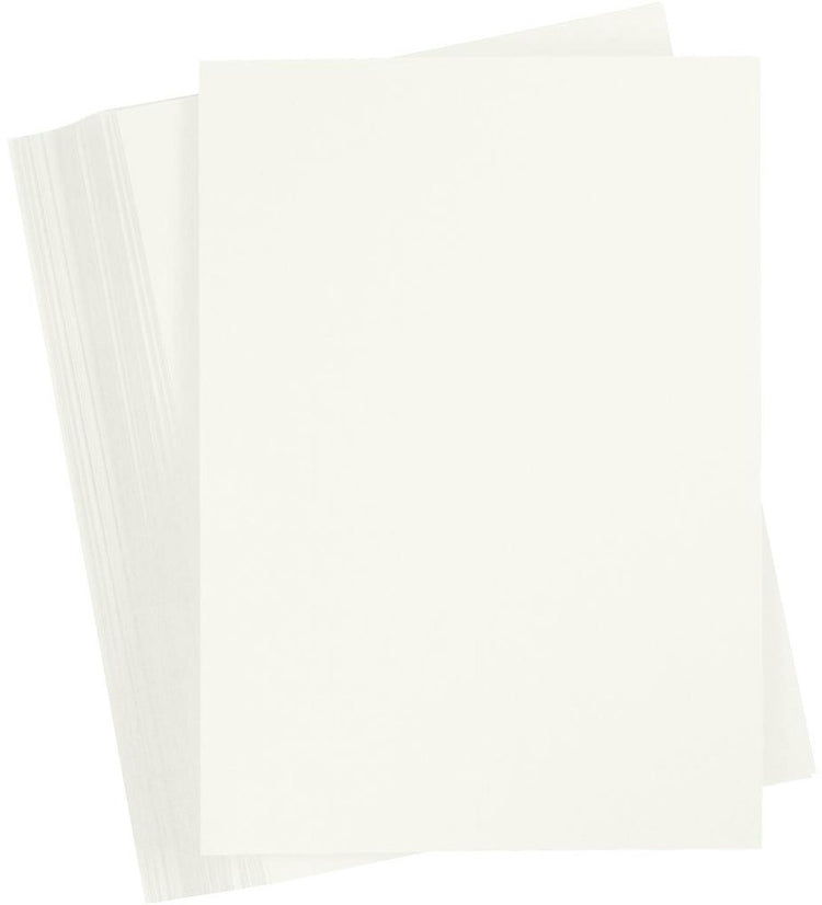 Creativ Company farbiger Karton, A6, Blatt 105 x 148 mm, 180 g, gebrochenes Weiß, 100 Blatt 1 Karton